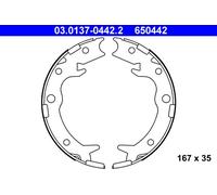 ATE 03.0137-0442.2 Jeu de mâchoires de frein, frein de stationnement pour HONDA