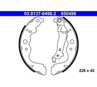 Mâchoires de frein 03.0137-0496.2 ATE pour DACIA RENAULT MERCEDES-BENZ