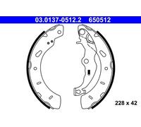 ATE 03.0137-0512.2 Jeu de mâchoires de frein pour FORD