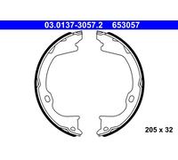 ATE 03.0137-3057.2 Jeu de mâchoires de frein, frein de stationnement pour JEEP