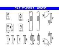 ATE 03.0137-9335.2 Kit d'accessoires, mâchoires de frein de stationnement pour L