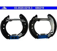 ATE 03.0520-0219.3 Kit de freins à tambour avec cylindre de roue avec accessoires Arrière