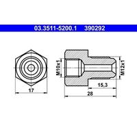ATE 03.3511-5200.1 Adaptateur de conduite de frein