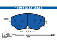 ATE 13.0460-2654.2 Kit de plaquettes de frein, frein à disque pour AUDI,VW