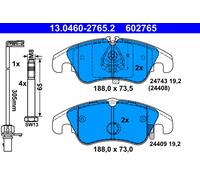 ATE 13.0460-2765.2 Kit de plaquettes de frein, frein à disque pour ,AUDI