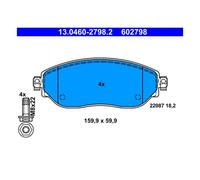 ATE 13.0460-2798.2 Plaquettes / Sabots de Frein Avant pour Opel Vivaro B Fiat
