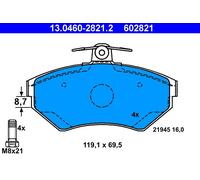 ATE 13.0460-2821.2 Kit de plaquettes de frein, frein à disque pour SEAT,VW