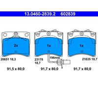ATE 13.0460-2839.2 Kit de plaquettes de frein, frein à disque pour VW