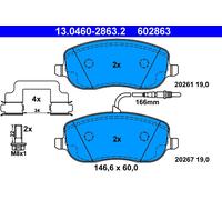 ATE 13.0460-2863.2 Kit de plaquettes de frein, frein à disque pour CITROËN,FIAT,