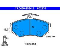 ATE 13.0460-2934.2 Kit de plaquettes de frein, frein à disque pour AUDI