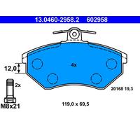 ATE 13.0460-2958.2 Kit de plaquettes de frein, frein à disque pour SEAT,VW