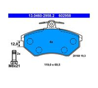ATE 13.0460-2958.2 Plaquettes / Sabots de Frein Avant pour Seat Cordoba VW