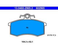 ATE 13.0460-2965.2 Kit de plaquettes de frein, frein à disque pour LADA