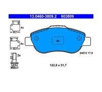 ATE 13.0460-3809.2 Plaquettes / Sabots de Frein Avant pour Panda de Fiat
