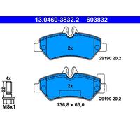 ATE 13.0460-3832.2 Kit de plaquettes de frein, frein à disque pour VW