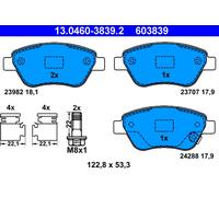 ATE 13.0460-3839.2 Kit de plaquettes de frein, frein à disque pour OPEL,VAUXHALL