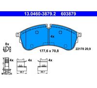 Jeu de plaquettes de frein ATE 13.0460-3879.2, avant