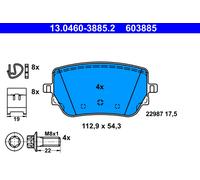 ATE 13.0460-3885.2 Kit de plaquettes de frein, frein à disque pour MERCEDES-BENZ