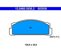 ATE 13.0460-3936.2 Plaquettes de frein