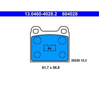 ATE 13.0460-4028.2 Kit de plaquettes de frein, frein à disque pour AUDI,VW
