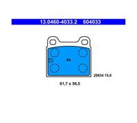 ATE 13.0460-4033.2 Plaquettes / Sabots de Frein Avant pour Audi 60 BMW E10 Opel