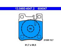 ATE 13.0460-4047.2 Kit de plaquettes de frein, frein à disque pour CHRYSLER,MERC