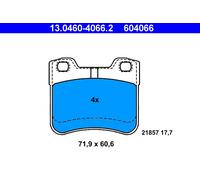 ATE 13.0460-4066.2 Kit de plaquettes de frein, frein à disque pour CITROËN,PEUGE