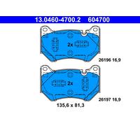 ATE 13.0460-4700.2 Kit de plaquettes de frein, frein à disque pour AUDI