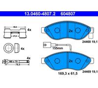 ATE 13.0460-4807.2 Kit de plaquettes de frein, frein à disque pour ,CITROËN,FIAT