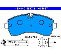 ATE 13.0460-4827.2 Kit de plaquettes de frein, frein à disque pour ,MERCEDES-BEN