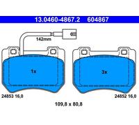 ATE 13.0460-4867.2 Kit de plaquettes de frein, frein à disque pour ALFA ROMEO