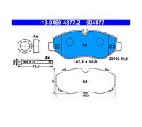 ATE 13.0460-4877.2 Plaquettes / Sabots de Frein Avant pour Mercedes-Benz B906 VW