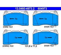 ATE 13.0460-4973.2 Kit de plaquettes de frein, frein à disque pour HONDA,MITSUBI