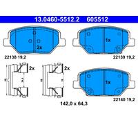 ATE 13.0460-5512.2 Kit de plaquettes de frein, frein à disque pour OPEL,VAUXHALL