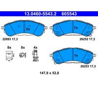 ATE 13.0460-5543.2 Kit de plaquettes de frein, frein à disque pour FORD