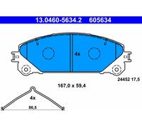 ATE 13.0460-5634.2 Kit de plaquettes de frein, frein à disque pour LEXUS,TOYOTA