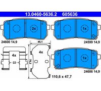 ATE 13.0460-5636.2 Kit de plaquettes de frein, frein à disque pour HYUNDAI,KIA