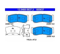ATE 13.0460-5637.2 Ensemble De Plaquettes De Frein À Disque Arrière Pour Hyundai
