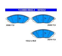 ATE 13.0460-5642.2 Plaquettes de Frein Disque Avant pour Chevrolet Étincelle