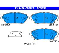 ATE Jeu de plaquettes de frein 13.0460-5658.2 Avant pour Mazda 3 / CX-3 / CX-30