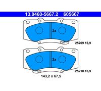 ATE 13.0460-5667.2 Kit de plaquettes de frein, frein à disque pour TOYOTA