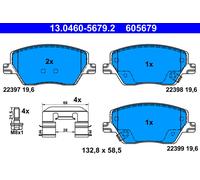 ATE Plaquettes de frein X4 pour FIAT: Tipo, Aegea (Ref: 13.0460-5679.2)