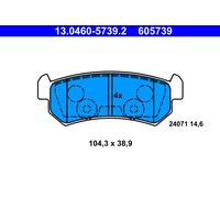 ATE 13.0460-5739.2 Kit de plaquettes de frein, frein à disque pour CHEVROLET,DAE