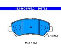 ATE 13.0460-5752.2 Kit de plaquettes de frein, frein à disque pour NISSAN,SUZUKI