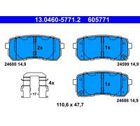 ATE 13.0460-5771.2 Kit de plaquettes de frein, frein à disque pour KIA