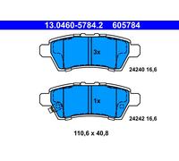 ATE 13.0460-5784.2 Kit de plaquettes de frein, frein à disque pour NISSAN