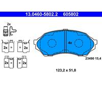 1x Kit de plaquettes de frein, frein à disque ATE 13.0460-5802.2