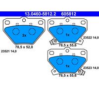 ATE 13.0460-5812.2 Kit de plaquettes de frein, frein à disque pour TOYOTA