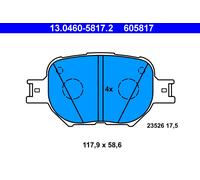 ATE 13.0460-5817.2 Kit de plaquettes de frein, frein à disque pour TOYOTA