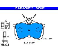 ATE 13.0460-5827.2 Kit de plaquettes de frein, frein à disque pour HONDA